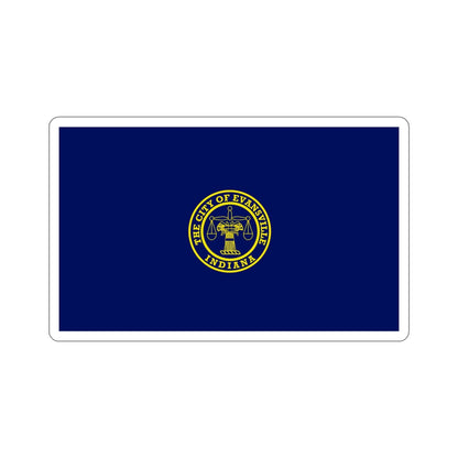 Flag of Evansville Indiana USA STICKER Vinyl Die-Cut Decal-5 Inch-The Sticker Space