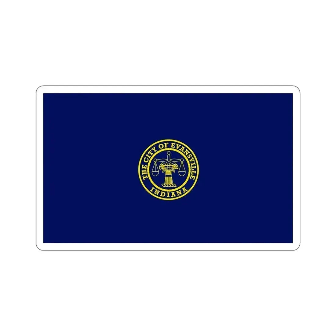 Flag of Evansville Indiana USA STICKER Vinyl Die-Cut Decal 5 Inch - The Sticker Space