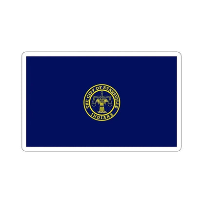 Flag of Evansville Indiana USA STICKER Vinyl Die-Cut Decal 5 Inch - The Sticker Space