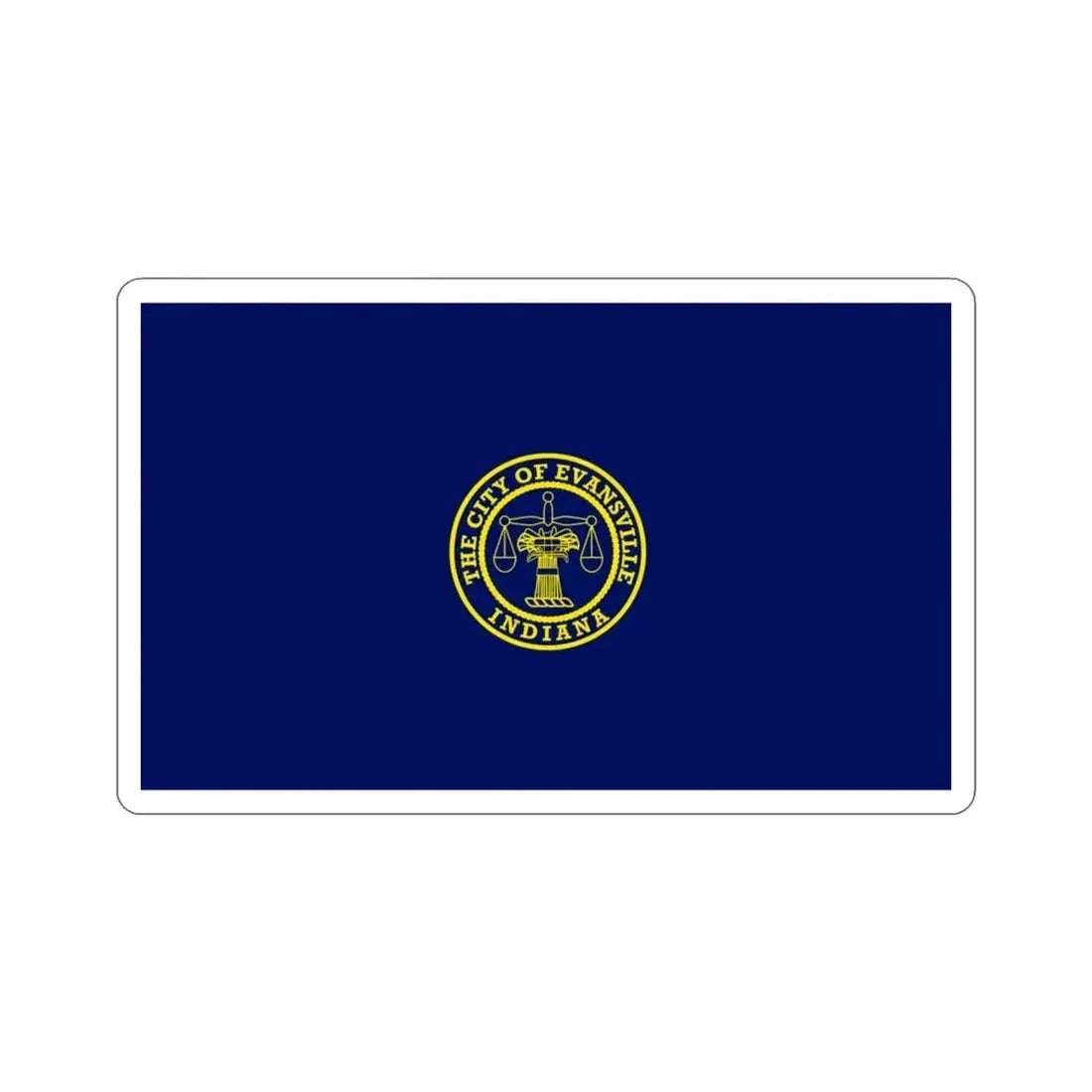 Flag of Evansville Indiana USA STICKER Vinyl Die-Cut Decal - The Sticker Space