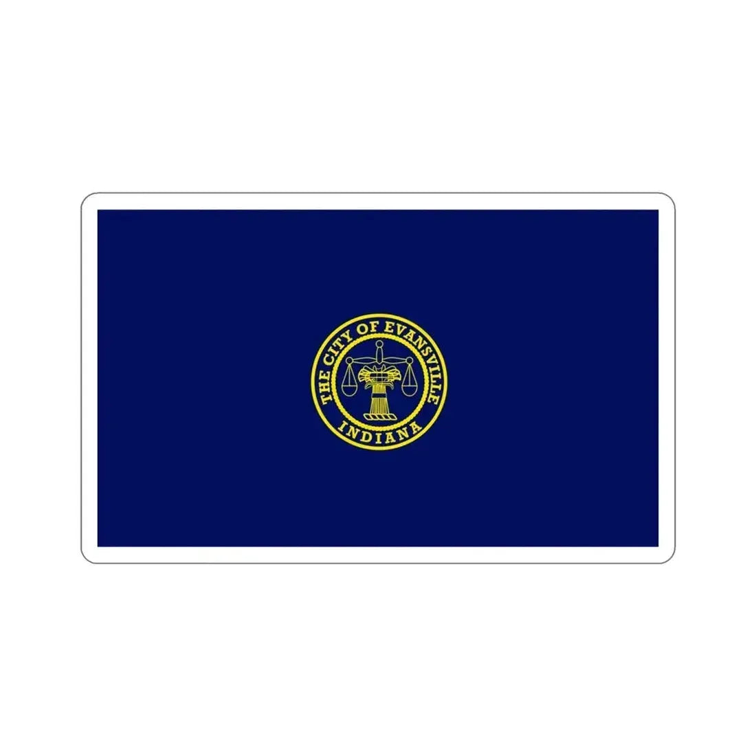 Flag of Evansville Indiana USA STICKER Vinyl Die-Cut Decal - The Sticker Space