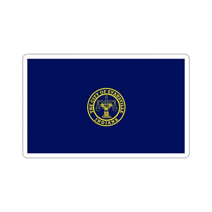 Flag of Evansville Indiana USA STICKER Vinyl Die-Cut Decal - The Sticker Space