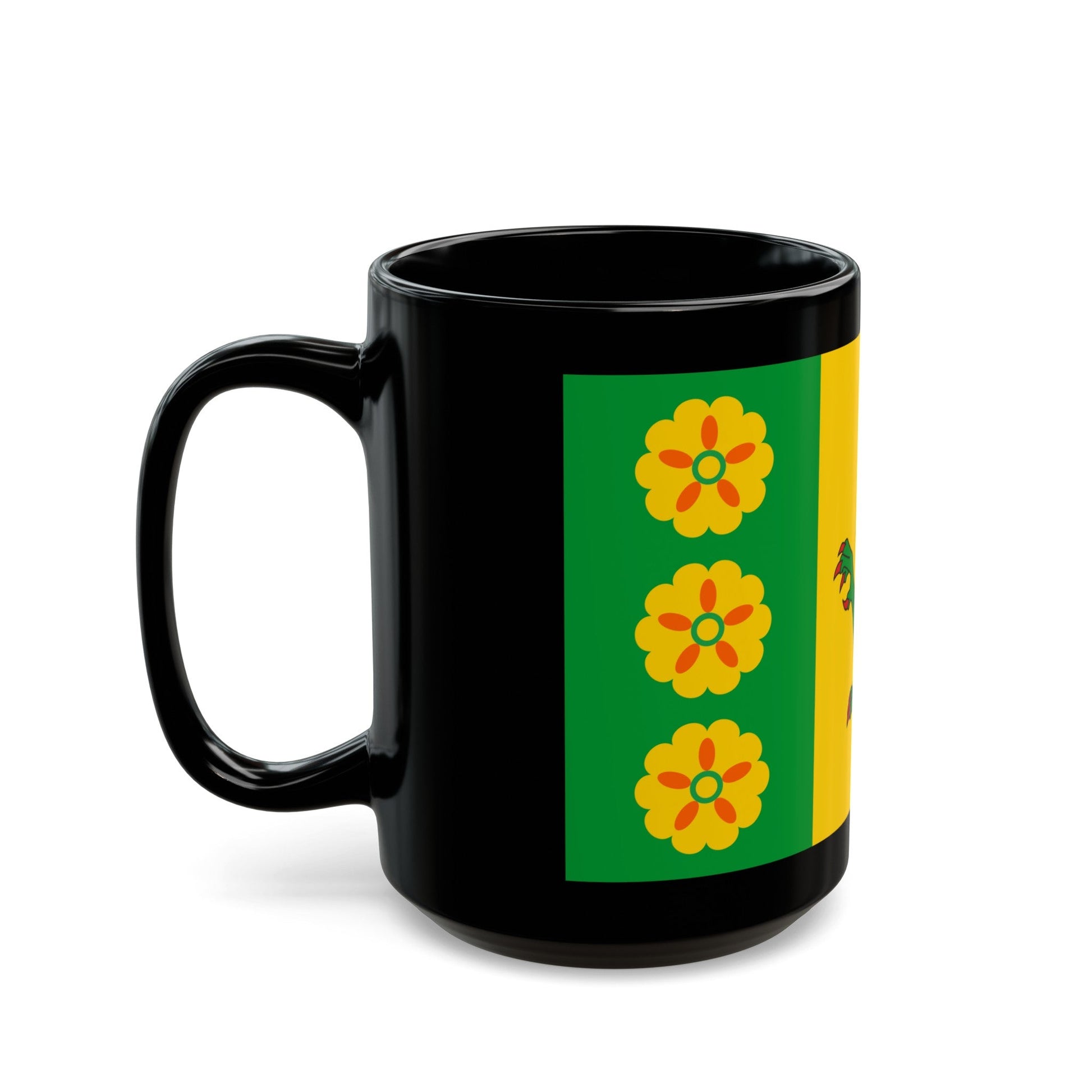 Flag of Evenley UK - Black Coffee Mug-The Sticker Space