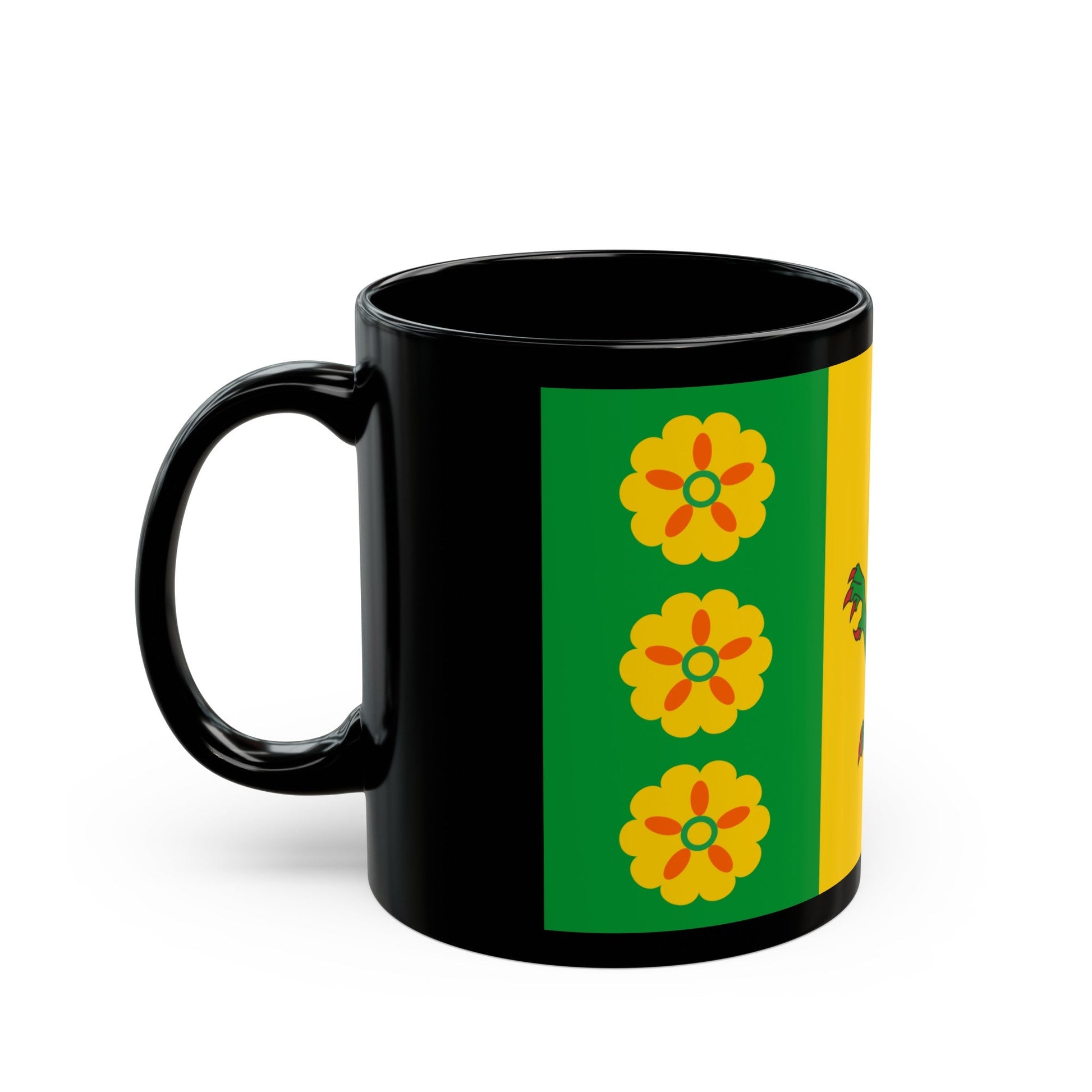 Flag of Evenley UK - Black Coffee Mug-The Sticker Space