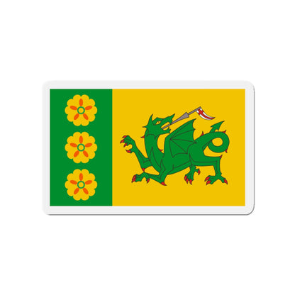 Flag of Evenley UK - Die-Cut Magnet-3" x 3"-The Sticker Space