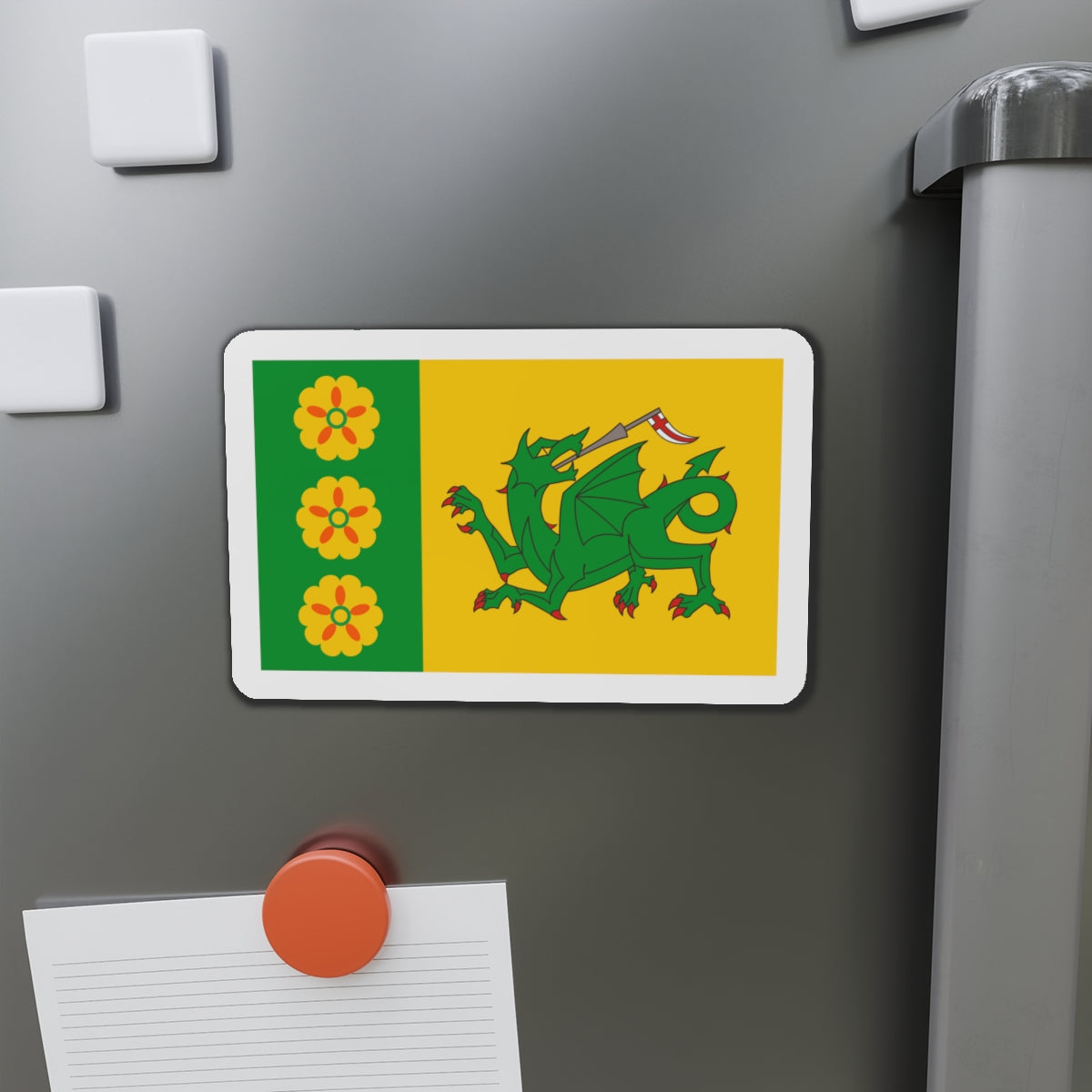 Flag of Evenley UK - Die-Cut Magnet-The Sticker Space