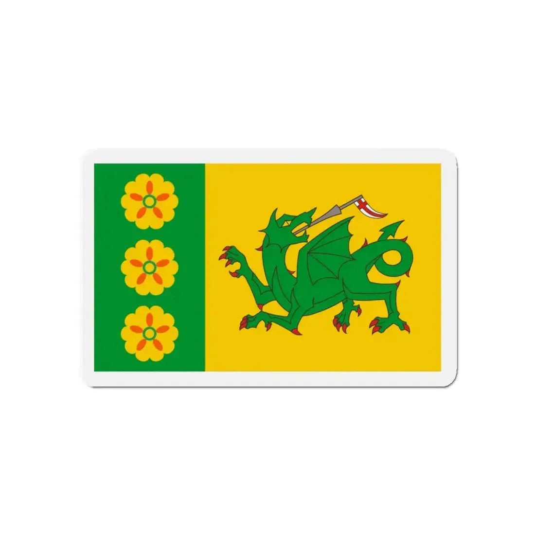 Flag of Evenley UK - Refrigerator Magnet 4 Inch - The Sticker Space