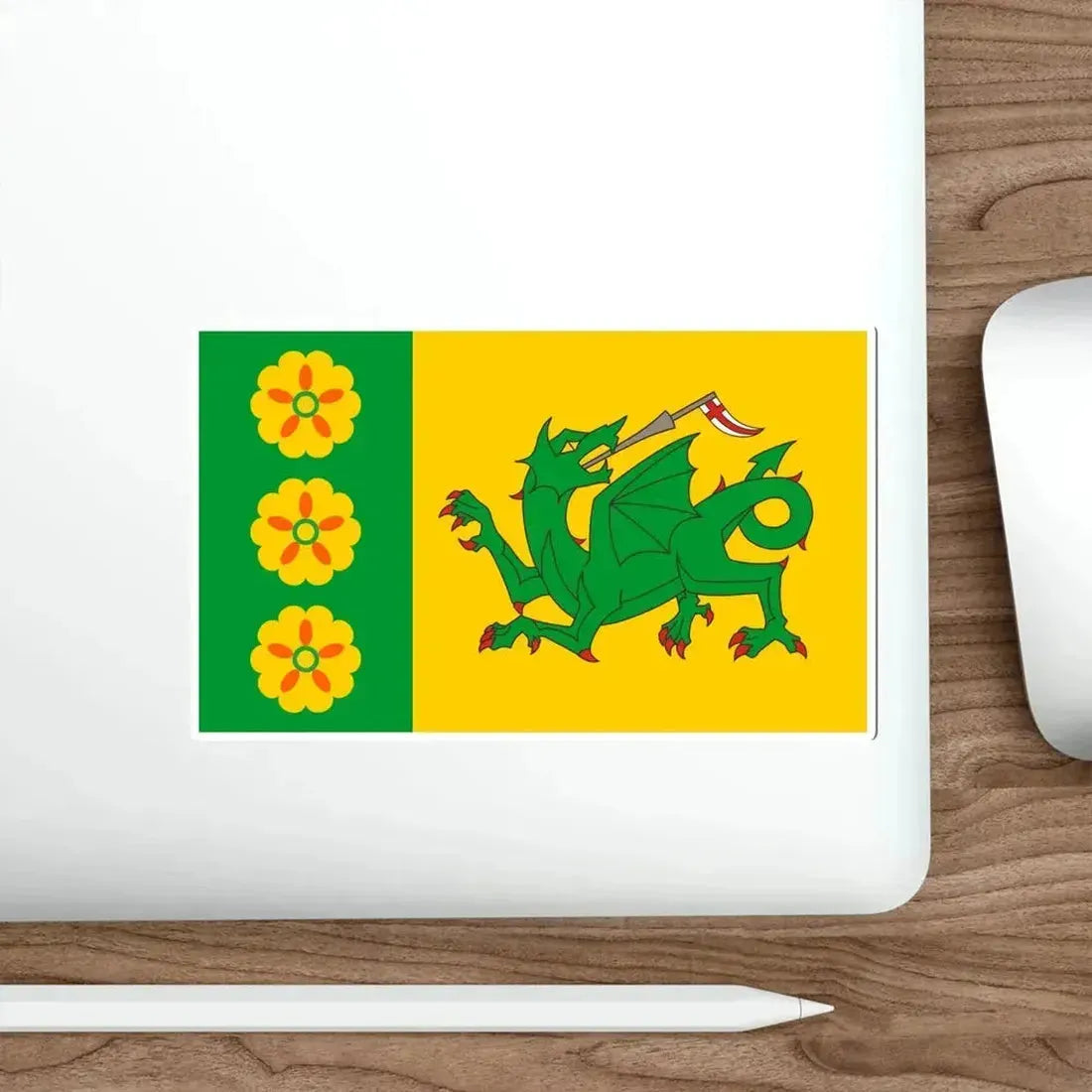 Flag of Evenley UK STICKER Vinyl Die-Cut Decal - The Sticker Space
