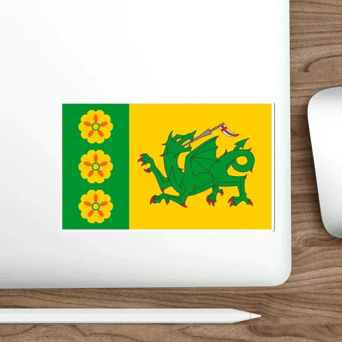 Flag of Evenley UK STICKER Vinyl Die-Cut Decal - The Sticker Space