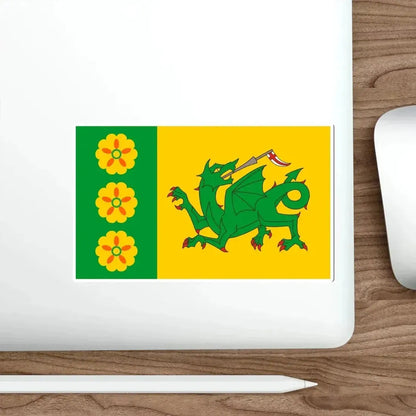 Flag of Evenley UK STICKER Vinyl Die-Cut Decal - The Sticker Space