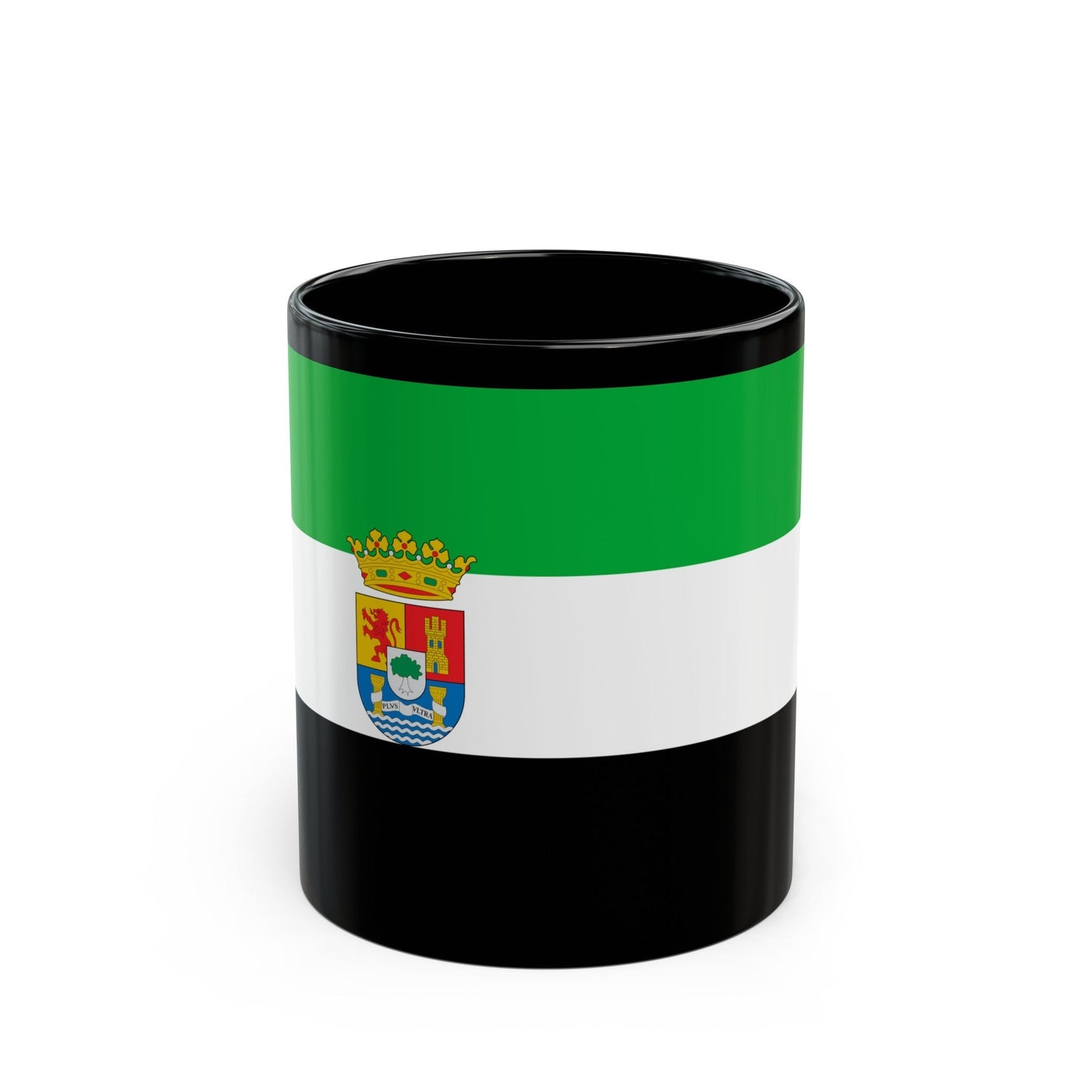 Flag of Extremadura Spain - Black Coffee Mug-11oz-The Sticker Space