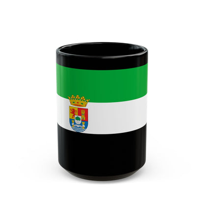 Flag of Extremadura Spain - Black Coffee Mug-15oz-The Sticker Space