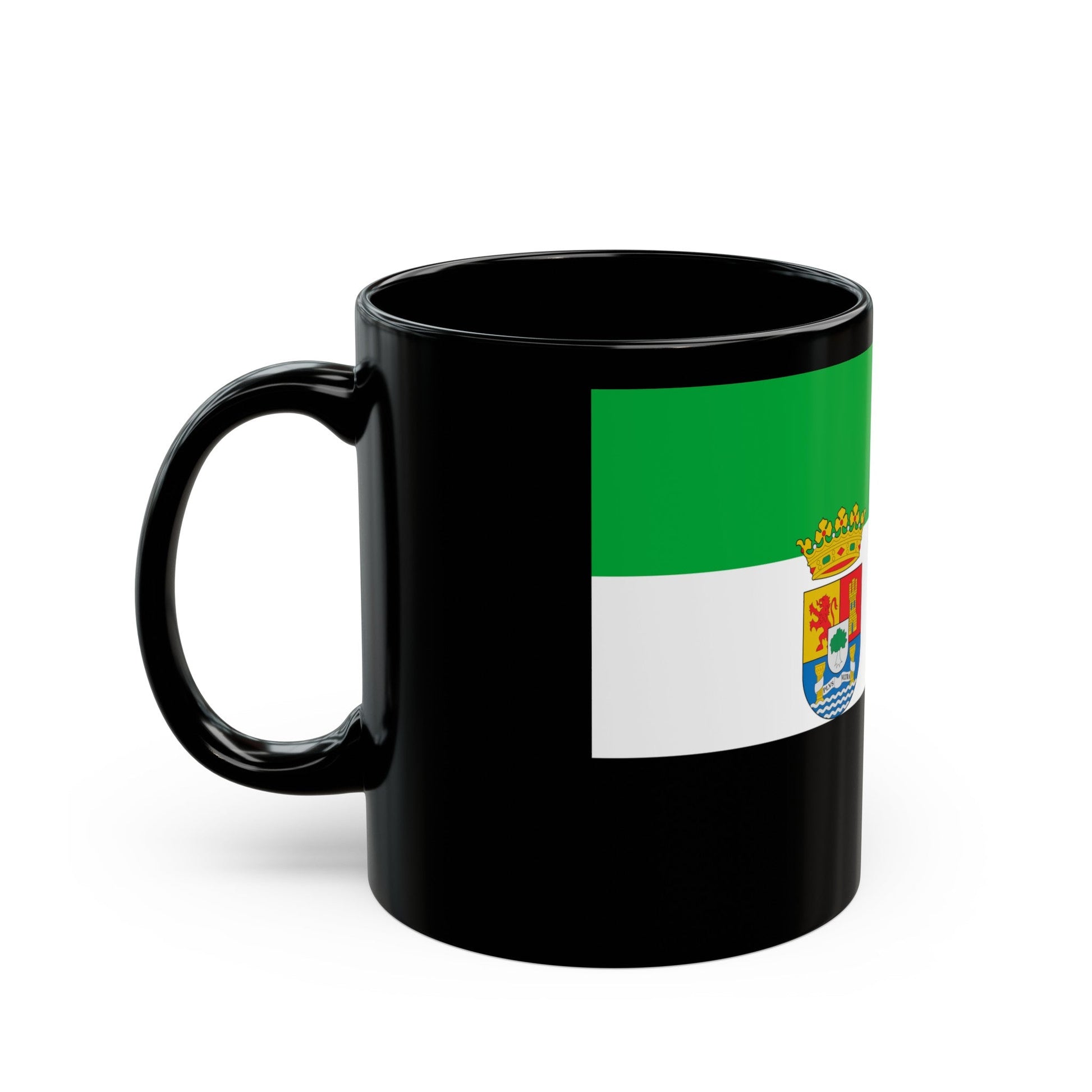 Flag of Extremadura Spain - Black Coffee Mug-The Sticker Space