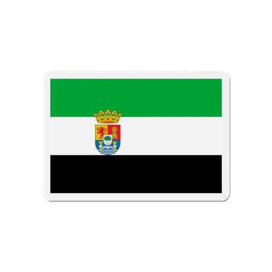 Flag of Extremadura Spain - Refrigerator Magnet 6 Inch - The Sticker Space