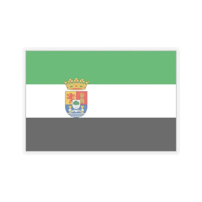 Flag of Extremadura Spain - STICKER Vinyl Kiss-Cut Decal 6 Inch Transparent - The Sticker Space