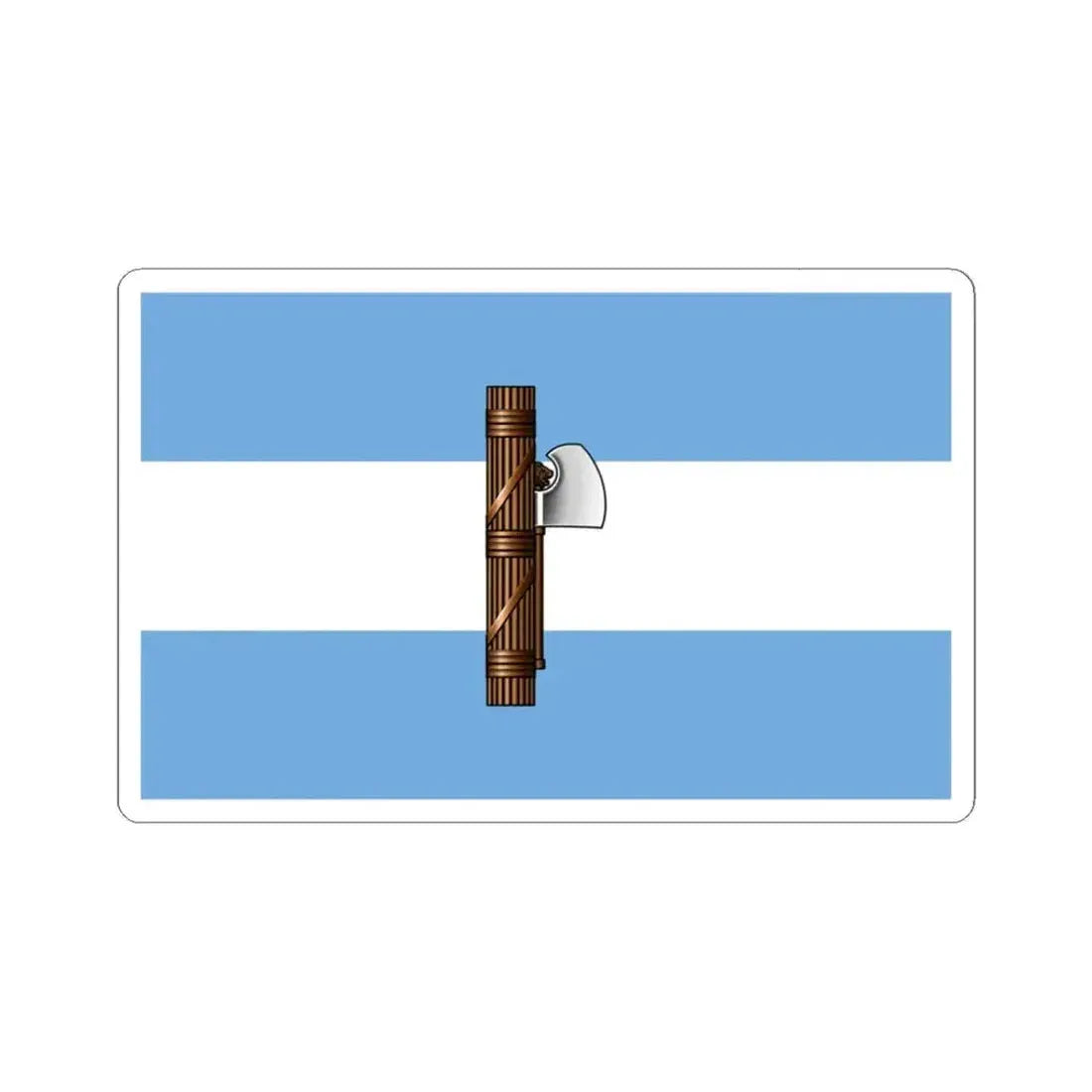 Flag of Fascist Party of Argentina (Argentina) STICKER Vinyl Kiss-Cut Decal 3 Inch White - The Sticker Space