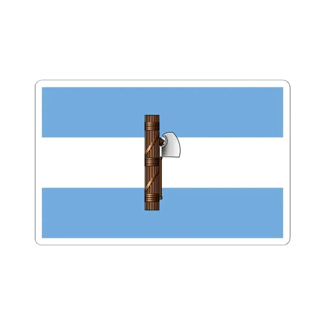 Flag of Fascist Party of Argentina (Argentina) STICKER Vinyl Kiss-Cut Decal 4 Inch White - The Sticker Space