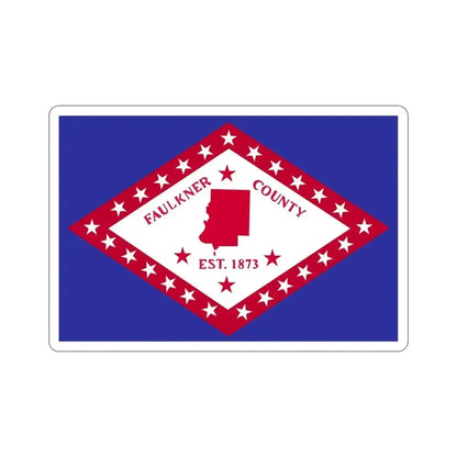 Flag of Faulkner County Arkansas STICKER Vinyl Die-Cut Decal - The Sticker Space