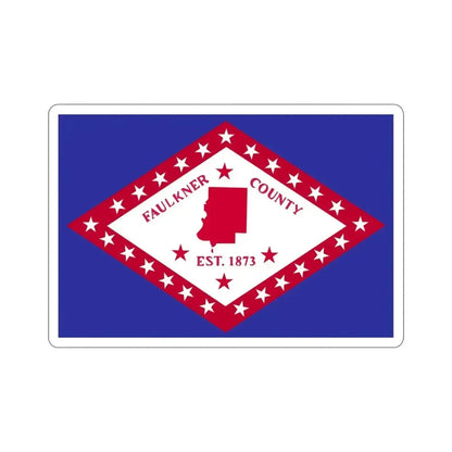 Flag of Faulkner County Arkansas STICKER Vinyl Die-Cut Decal - The Sticker Space