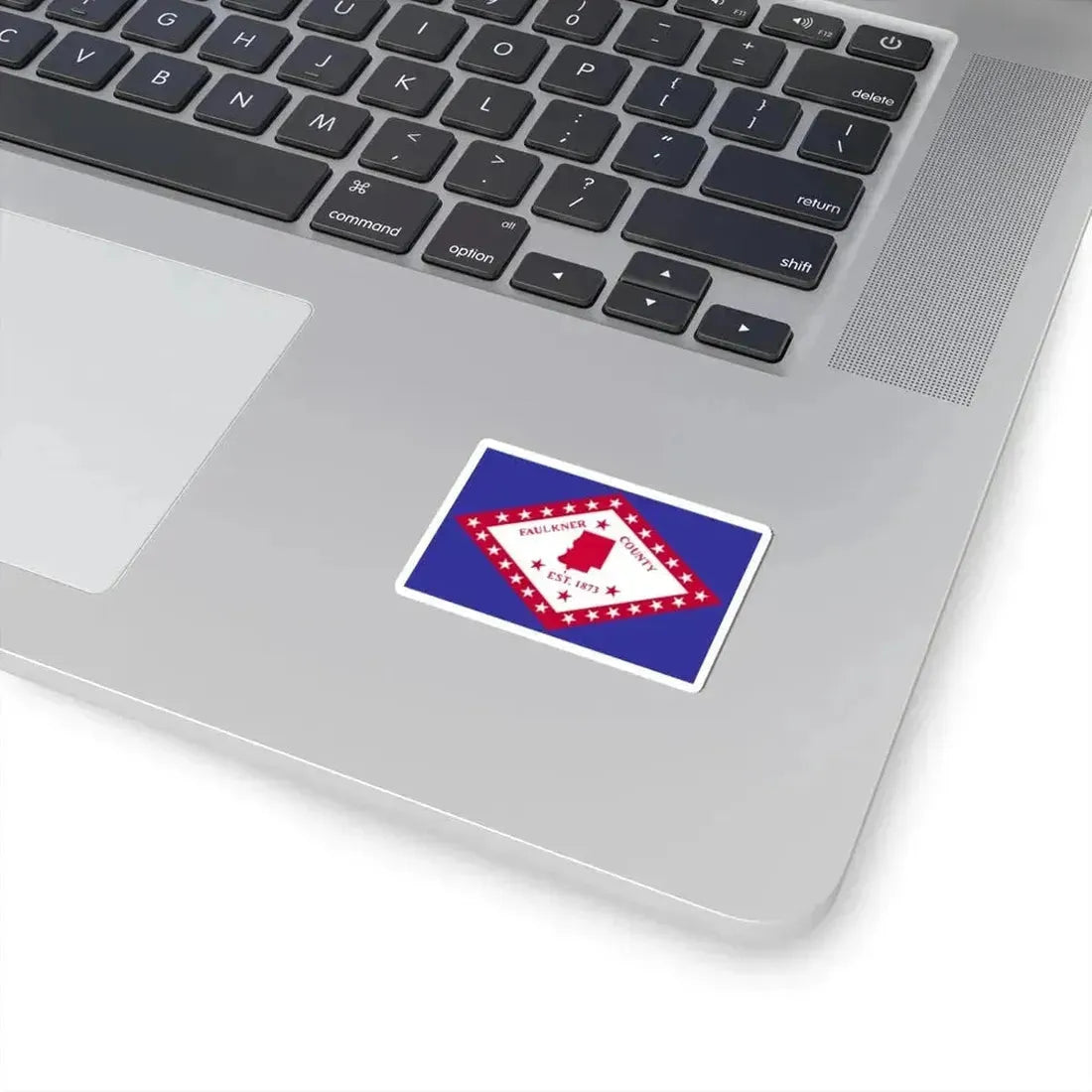Flag of Faulkner County Arkansas (United States) STICKER Vinyl Kiss-Cut Decal - The Sticker Space