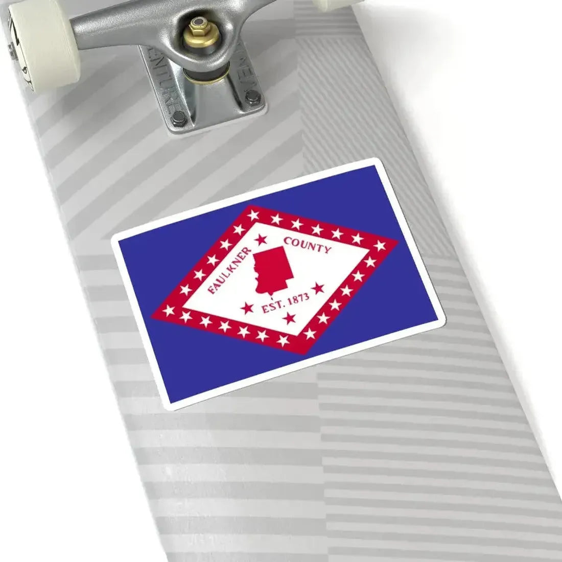 Flag of Faulkner County Arkansas (United States) STICKER Vinyl Kiss-Cut Decal - The Sticker Space