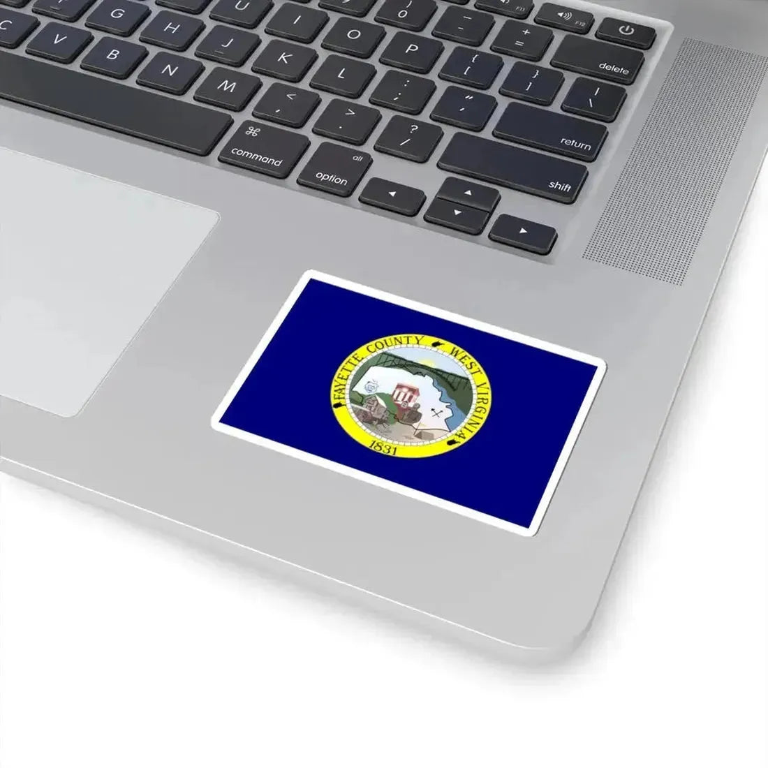 Flag of Fayette County West Virginia (United States) STICKER Vinyl Kiss-Cut Decal - The Sticker Space