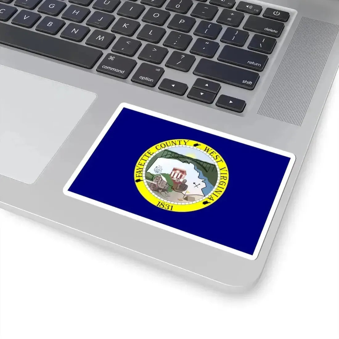 Flag of Fayette County West Virginia (United States) STICKER Vinyl Kiss-Cut Decal - The Sticker Space