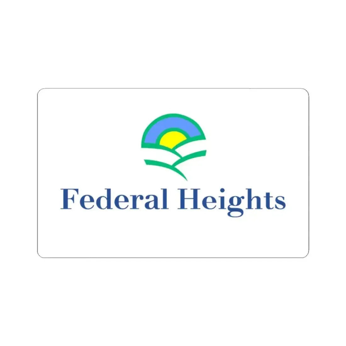 Flag of Federal Heights Colorado (United States) STICKER Vinyl Kiss-Cut Decal 2 Inch White - The Sticker Space