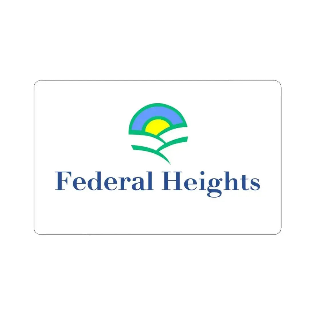Flag of Federal Heights Colorado (United States) STICKER Vinyl Kiss-Cut Decal 3 Inch White - The Sticker Space