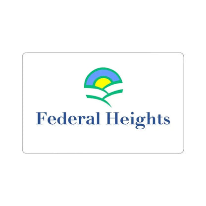 Flag of Federal Heights Colorado (United States) STICKER Vinyl Kiss-Cut Decal 3 Inch White - The Sticker Space