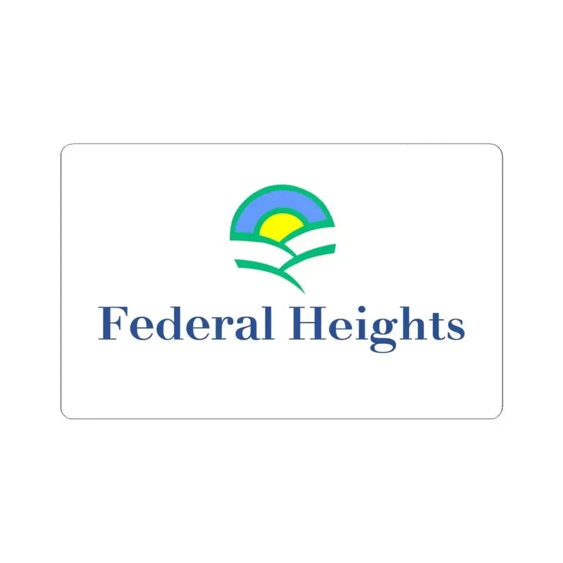 Flag of Federal Heights Colorado (United States) STICKER Vinyl Kiss-Cut Decal 6 Inch White - The Sticker Space