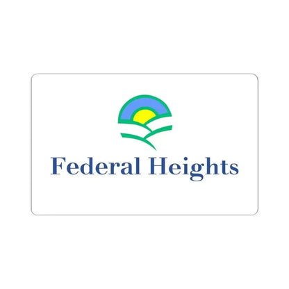 Flag of Federal Heights Colorado (United States) STICKER Vinyl Kiss-Cut Decal 6 Inch White - The Sticker Space