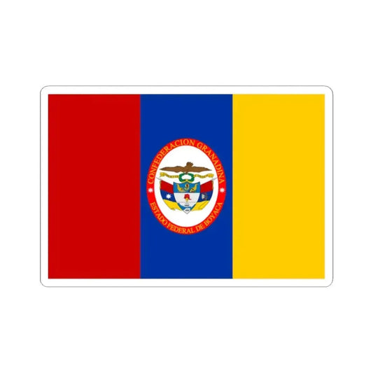 Flag of Federal State of Boyaca (Colombia) STICKER Vinyl Kiss-Cut Decal 2 Inch White - The Sticker Space