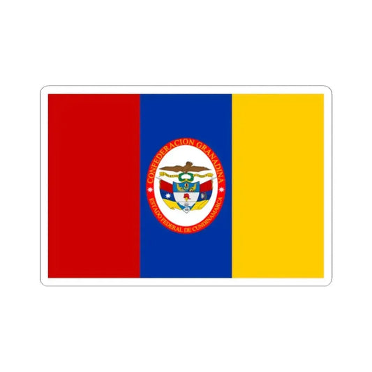 Flag of Federal State of Cundinamarca (Colombia) STICKER Vinyl Kiss-Cut Decal 2 Inch White - The Sticker Space