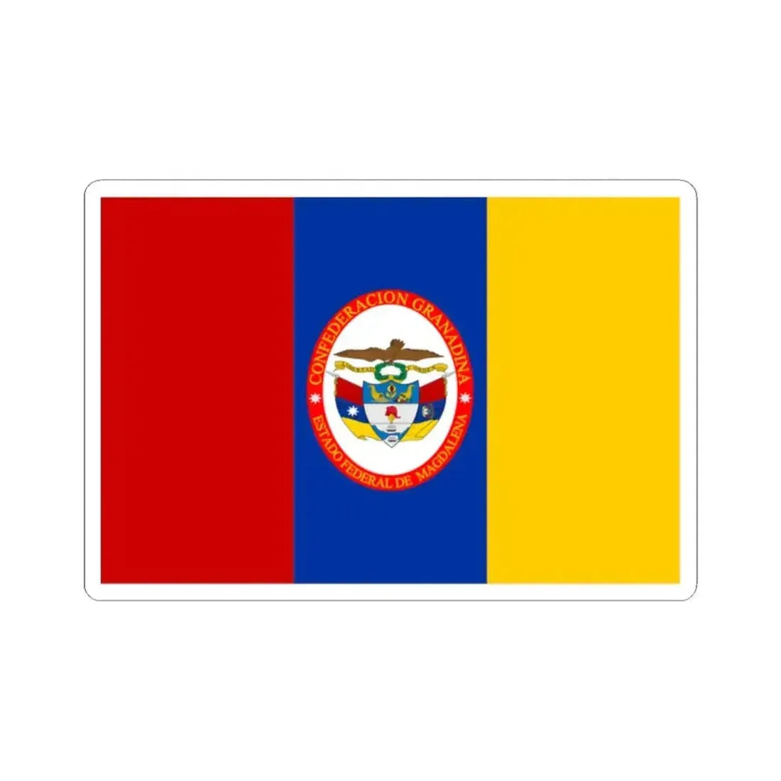 Flag of Federal State of Magdalena (Colombia) STICKER Vinyl Kiss-Cut Decal 2 Inch White - The Sticker Space