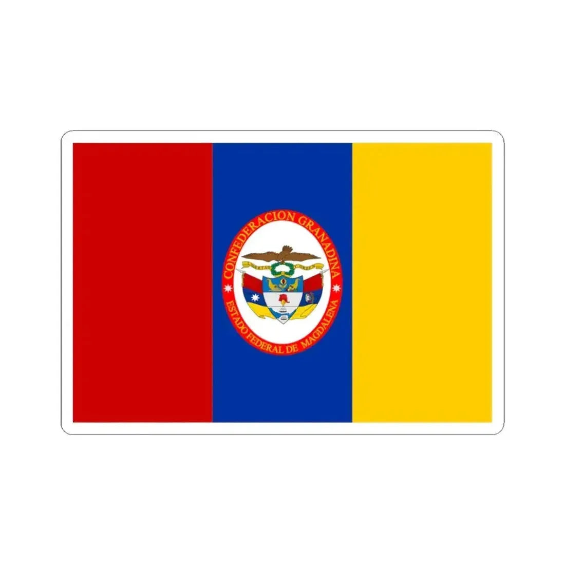 Flag of Federal State of Magdalena (Colombia) STICKER Vinyl Kiss-Cut Decal 3 Inch White - The Sticker Space