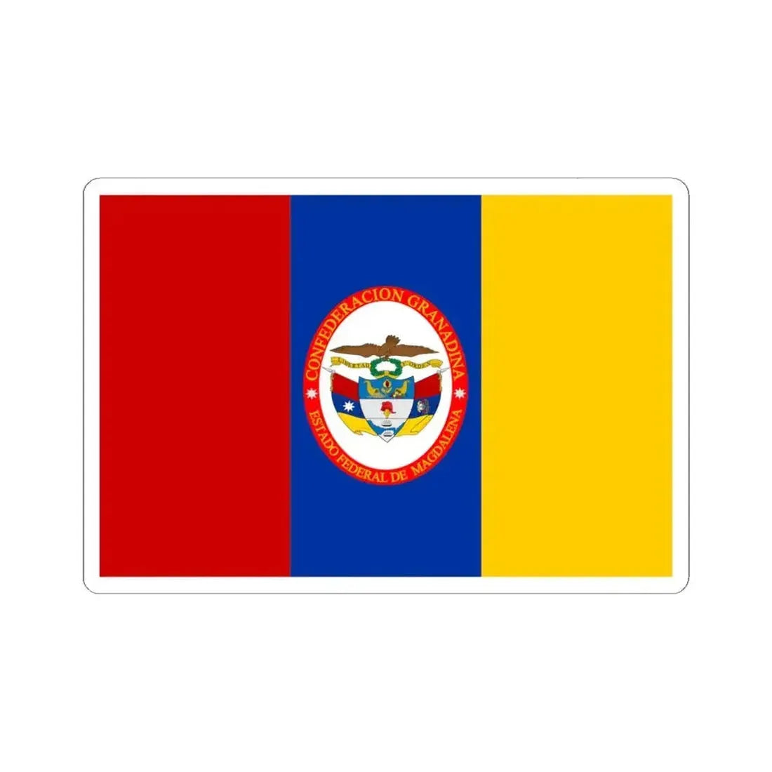 Flag of Federal State of Magdalena (Colombia) STICKER Vinyl Kiss-Cut Decal 6 Inch White - The Sticker Space