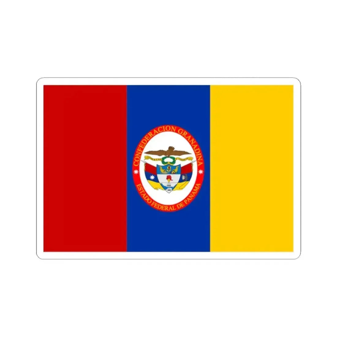 Flag of Federal State of Panama (Colombia) STICKER Vinyl Kiss-Cut Decal 2 Inch White - The Sticker Space