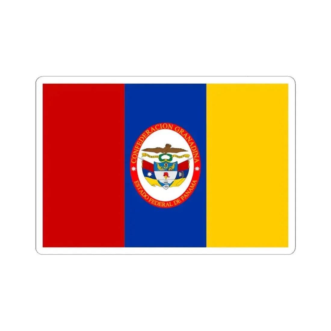 Flag of Federal State of Panama (Colombia) STICKER Vinyl Kiss-Cut Decal 6 Inch White - The Sticker Space