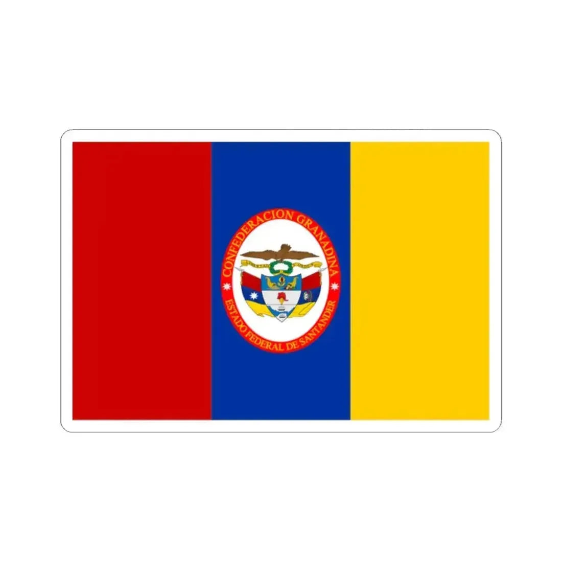 Flag of Federal State of Santander (Colombia) STICKER Vinyl Kiss-Cut Decal 2 Inch White - The Sticker Space