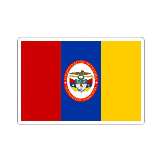 Flag of Federal State of Santander (Colombia) STICKER Vinyl Kiss-Cut Decal 2 Inch White - The Sticker Space
