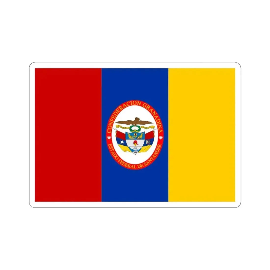 Flag of Federal State of Santander (Colombia) STICKER Vinyl Kiss-Cut Decal 6 Inch White - The Sticker Space