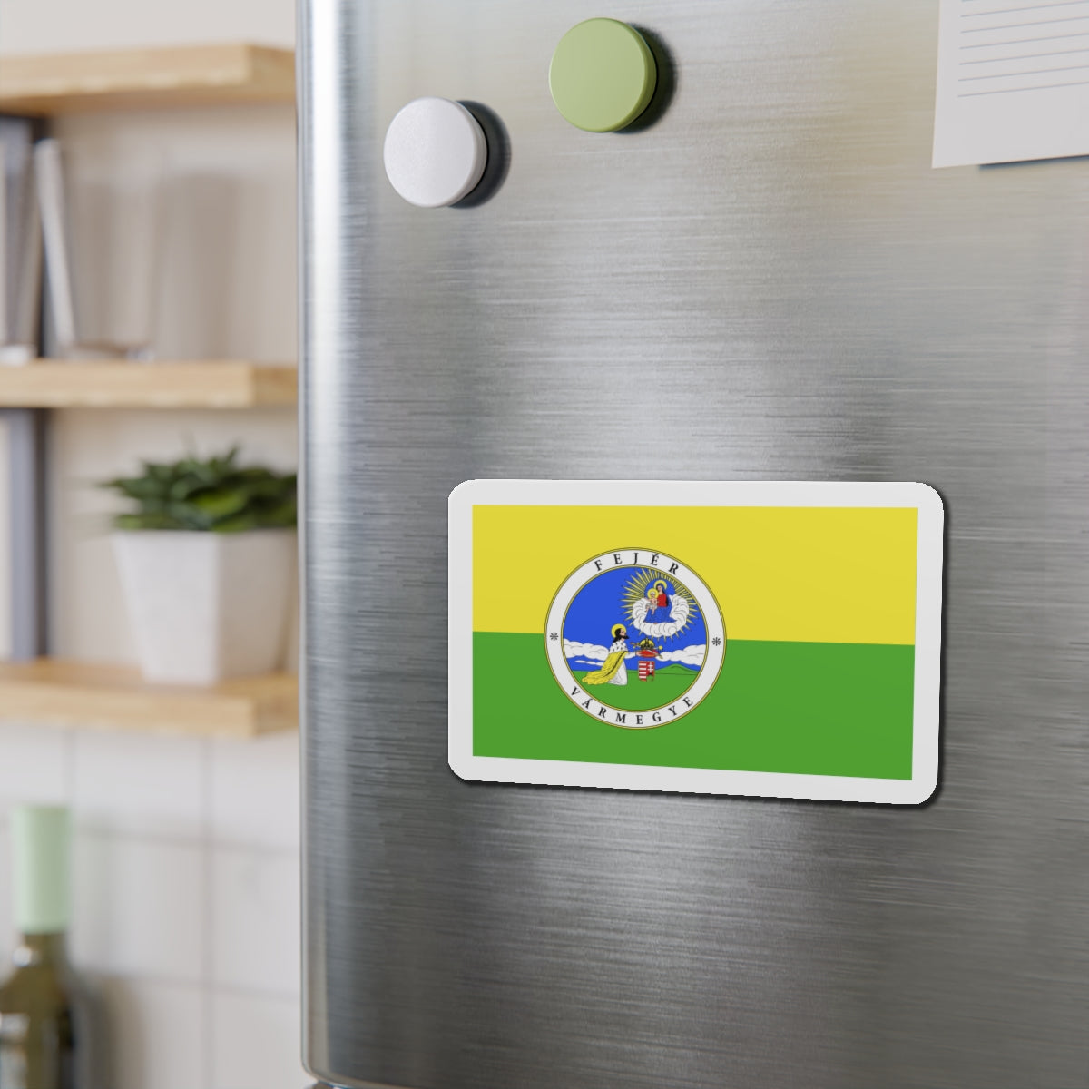 Flag of Fejér County Hungary - Die-Cut Magnet-The Sticker Space