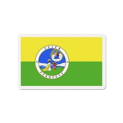 Flag of Fejér County Hungary - Refrigerator Magnet 3 Inch - The Sticker Space
