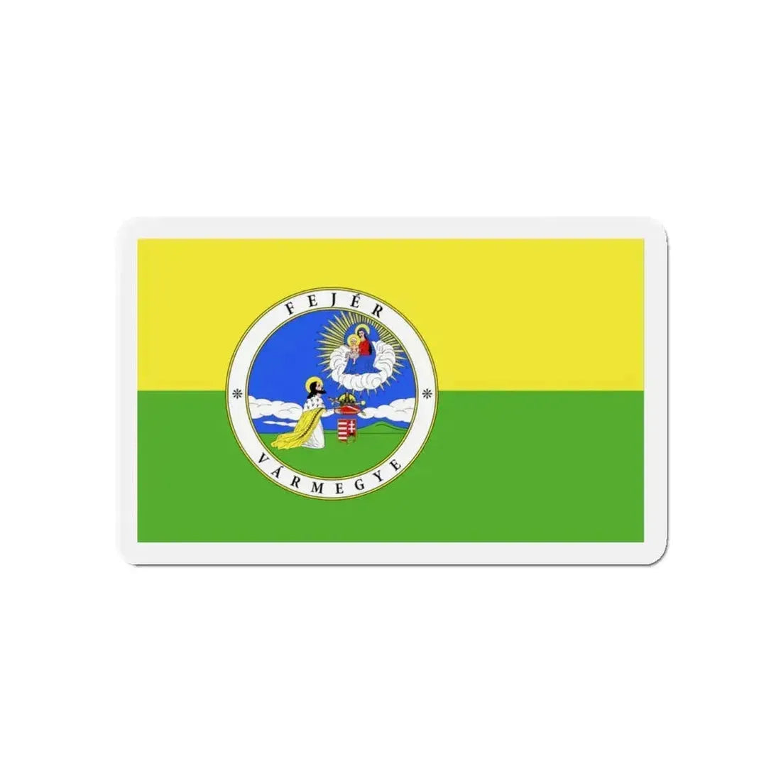 Flag of Fejér County Hungary - Refrigerator Magnet - The Sticker Space