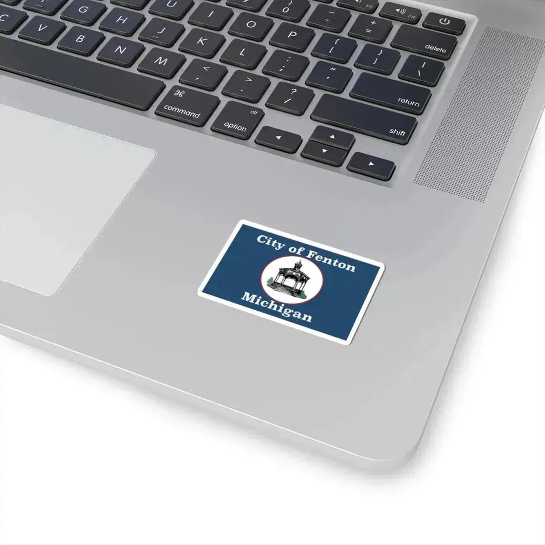 Flag of Fenton Michigan (United States) STICKER Vinyl Kiss-Cut Decal - The Sticker Space