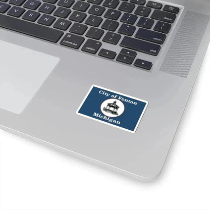 Flag of Fenton Michigan (United States) STICKER Vinyl Kiss-Cut Decal - The Sticker Space