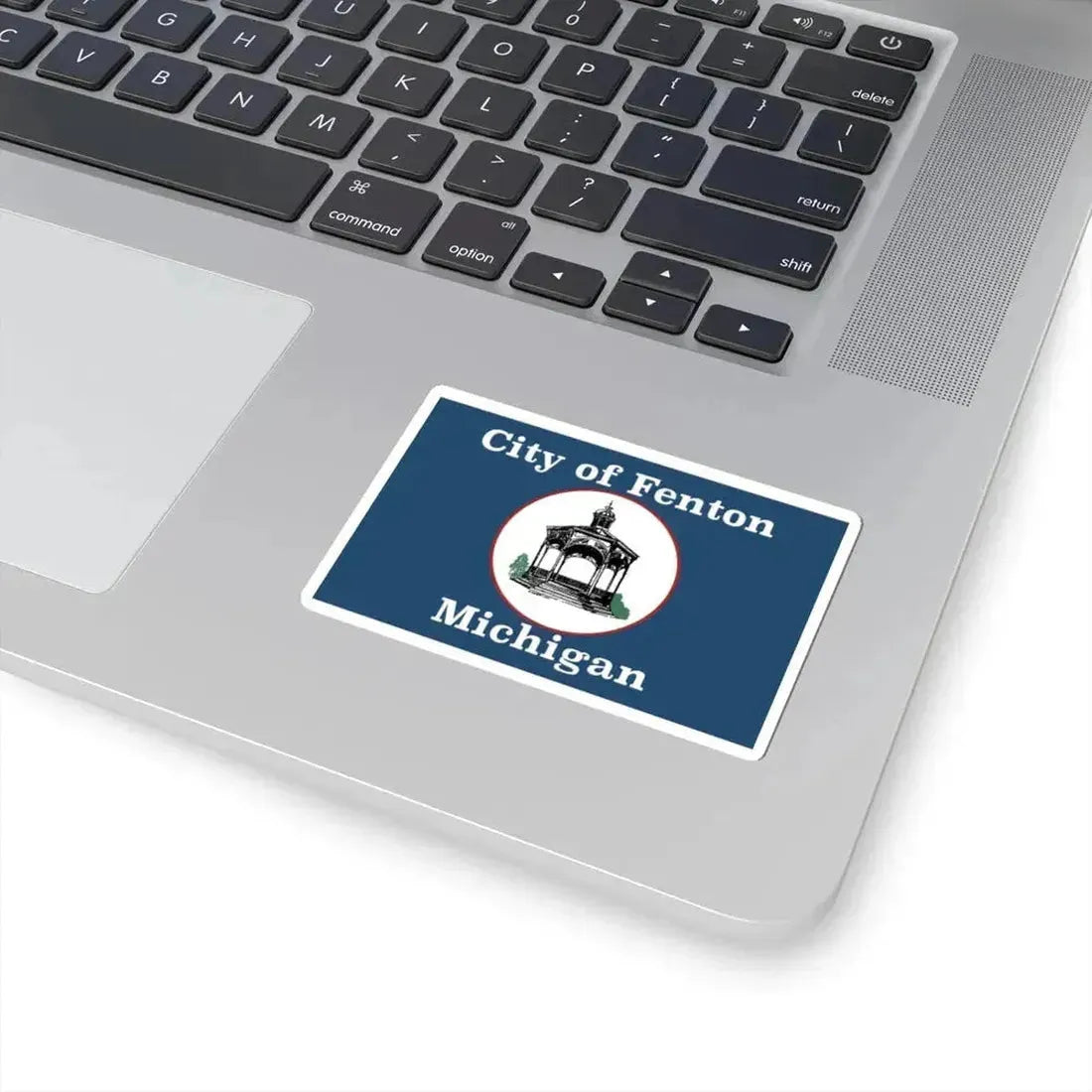 Flag of Fenton Michigan (United States) STICKER Vinyl Kiss-Cut Decal - The Sticker Space