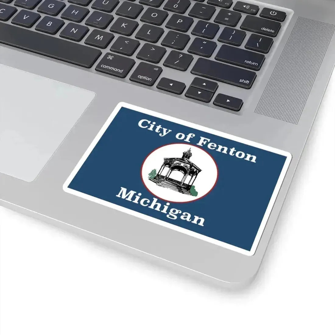 Flag of Fenton Michigan (United States) STICKER Vinyl Kiss-Cut Decal - The Sticker Space