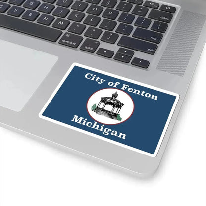 Flag of Fenton Michigan (United States) STICKER Vinyl Kiss-Cut Decal - The Sticker Space